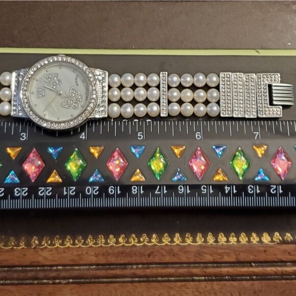 Limited Edition! Ross Simons Butterfly and Pearl Wristwatch Papilon - Picture 14 of 16